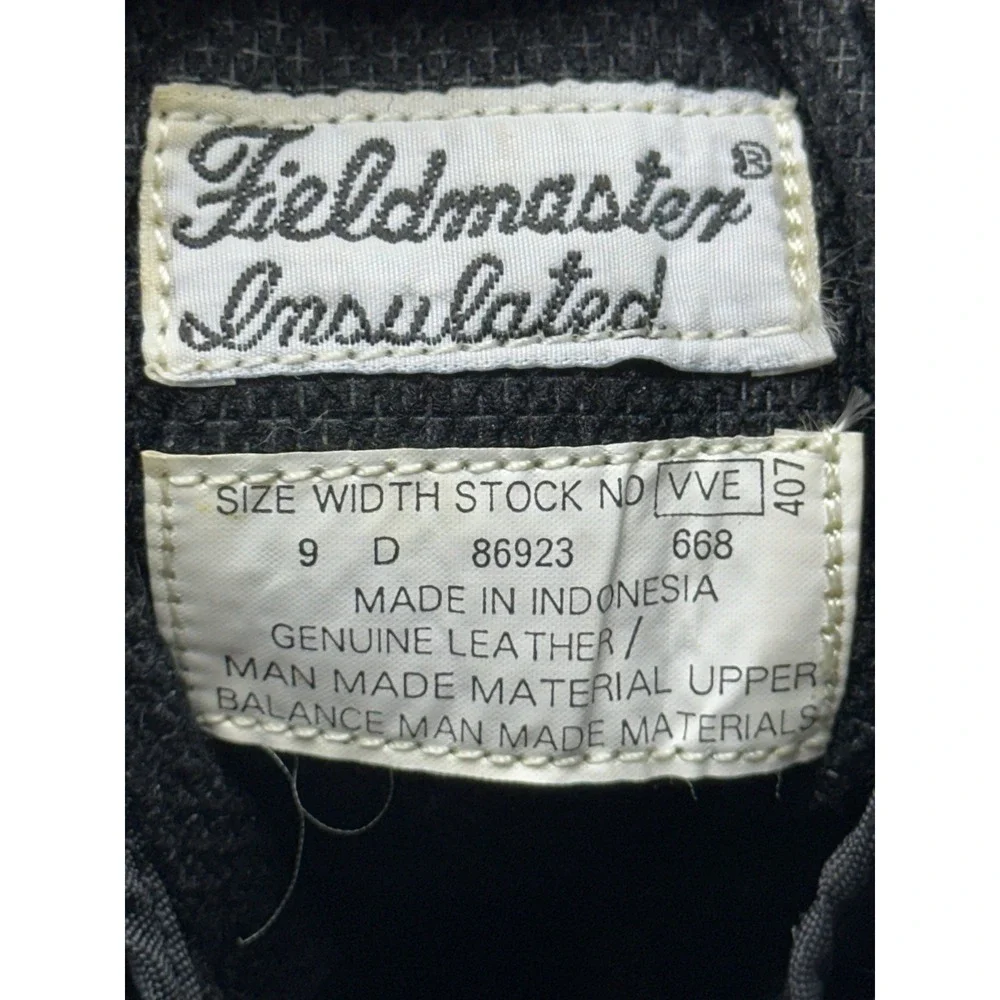 Vtg Sears Fieldmaster 86923 Insulated Combat Boots Hex Shaped Eyelets Men's 9D